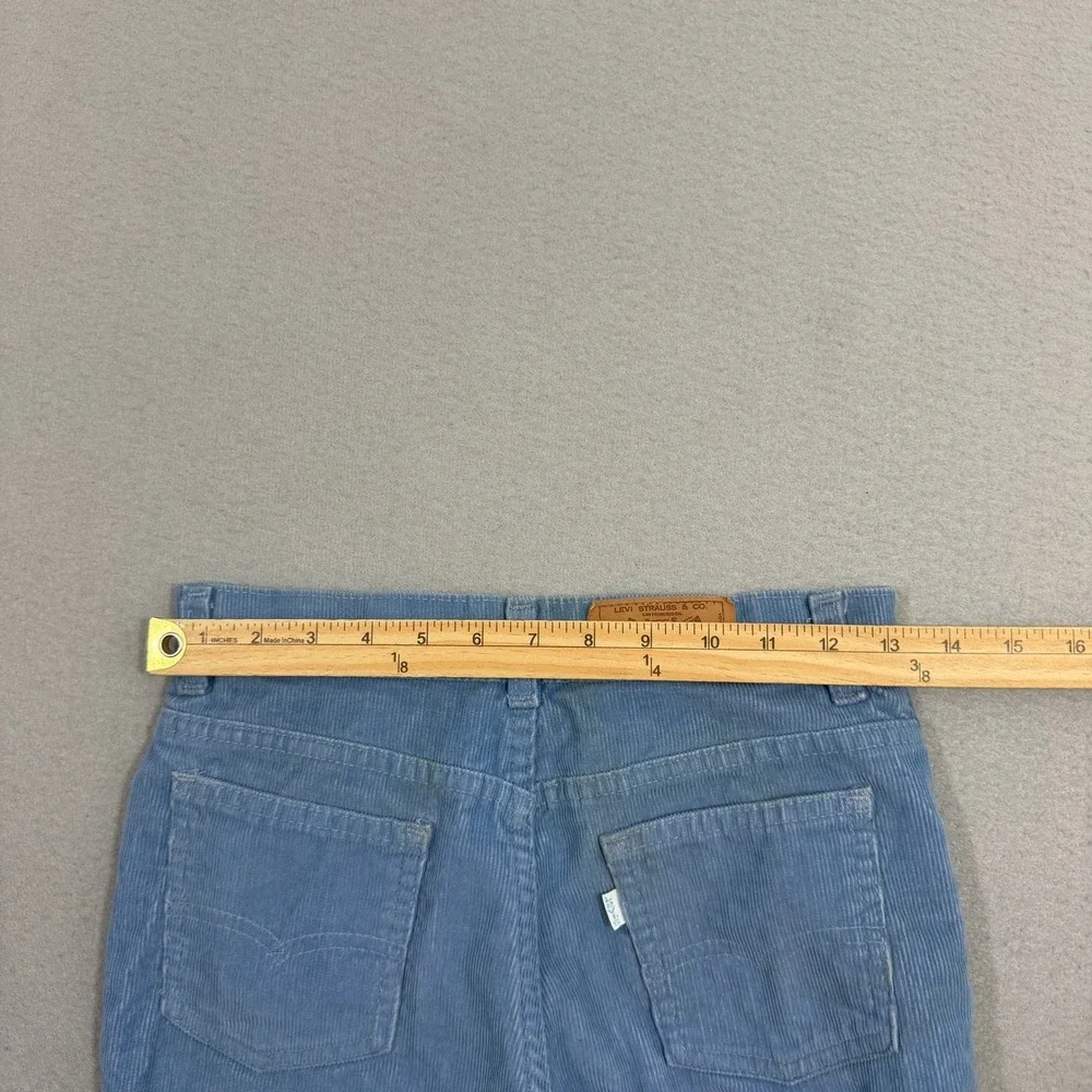 Vintage Levis Corduroy Pants Teen 28x34 USA Made 70s High Waist Flare Bootcut